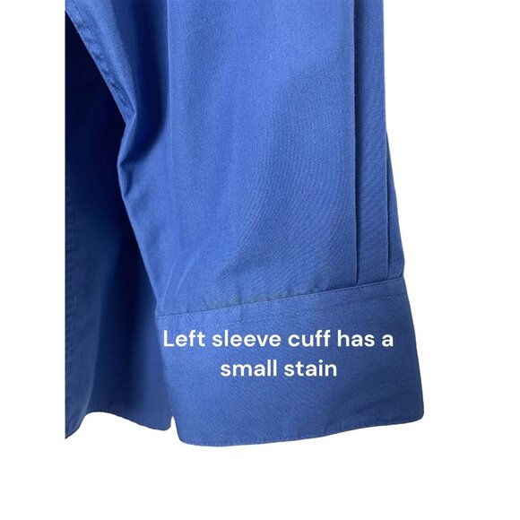 Van Heusen Mens Long Sleeve Button-Up Shirt Blue Size XL 17 34/35 - Picture 5 of 12